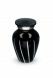 Aluminium mini urn 'Elegance' zwart met streep