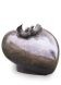Bronzen urn 'Love birds' voor buiten 