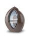 Keramische urn ‘Forever Framed’ donkerbruin - personaliseerbaar met afbeelding
