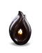 Kaarshouder urn 'Flame of Memory' - chocoladebruin met parelmoeraccent