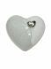 Hartvormige mini urn met zilverkleurig magnetisch hartje