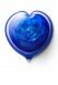 Hartvormige mini urn van kristalglas blue-mixed