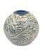 Handgemaakte urn van keramiek 'Ares' met kaarshouder - blauw