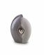 Keramische mini urn 'Zilveren hart'