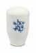 Metalen urn met blauwe vlinders