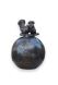 Bronzen mini urn met duiven