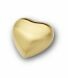 Messing mini urn 'Gouden hart' satijn