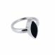 As-ring onyx navette zilver