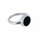 As-ring onyx 'Rond' zilver