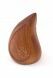 Houten urn 'Traandruppel' met tulp