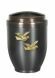 Metalen urn zwart 'Vogels'