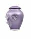 Glazen urn met vlinders lavendelblauw