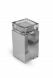 Waxinelichthouder mini urn aluminium vierkant