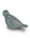 Keramische mini urn ‘Whistling Bird’ turquoise