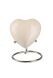 Mini urn hart 'Elegance' met parelmoerachtige afwerking (incl. voetje)