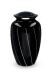 Aluminium urn 'Elegance' zwart met witte strepen