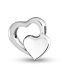 Ashanger twee verbonden harten - 925 Sterling zilver