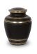Messing urn zwart met goudkleurige lijnen