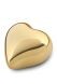 Hartvormige mini urn goudkleurig hoogglans