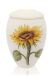 Handbeschilderde kunst urn 'Zonnebloem'