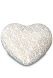 Halfstaande hart urn met goudkleurige bladeren - Love Collection