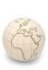 Handbeschilderde urn "Wereldbol / Globe"