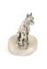 Deense Dog urn zilvertin