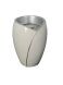 Glasfiber urn 'Luce' met kaarshouder wit