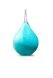 Druppelvormige mini urn van kristalglas 'Memorie' turquoise opaque