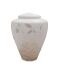 Glazen urn 'Bamboe bladeren' wit