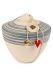 Handgemaakte mini urn 'Tolos Rigatte' Gray Slib
