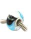 Glazen as-bedel clear turquoise en zwart