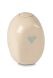 Beige mini urn van keramiek met hartje