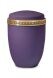 Matte stalen urn paars met band