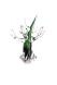 As-ornament mini urn van kristalglas 'Levensboom' | groen avanturijn