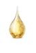 Druppelvormige mini urn van kristalglas 'Memorie' krakele gold