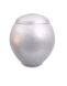 Glazen urn zilverkleurig craquelé