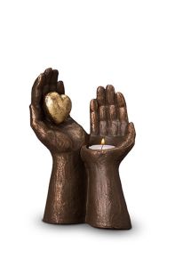 Mini urn 'Ons hartje' met kaarshouder 