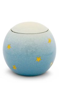 Baby urn 'Ster' lichtblauw