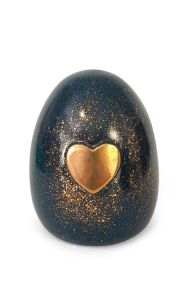 Handgemaakte baby urn 'Gouden hart'