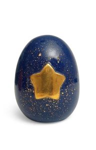 Handgemaakte baby urn 'Gouden ster'
