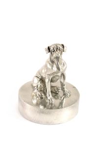 Boxer urn zilvertin
