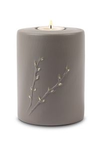 Kaarshouder mini urn 'Rondo' grijs