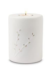 Kaarshouder mini urn 'Rondo' wit