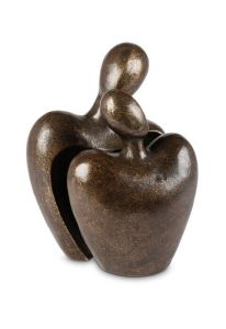 Bronzen duo urn 'Voor altijd samen'