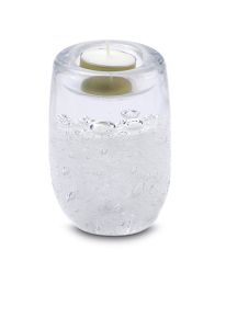 Waxinelicht mini urn van kristalglas 'Stardust'