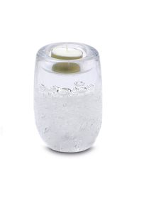 Waxinelicht mini urn van kristalglas 'Stardust'