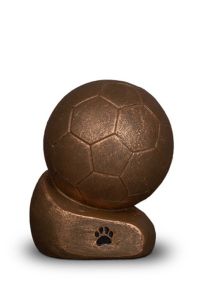 Dierenurn 'Voetbal met pootafdruk'