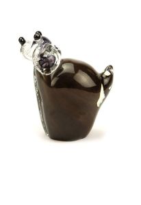 Mini urn van kristalglas 'Hond'