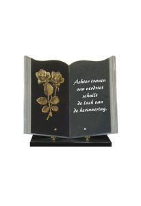 Gedenksteen Boek met rozen